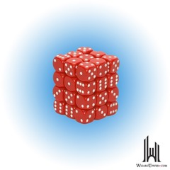 Opaque - 12mm Dice Block - Red / white